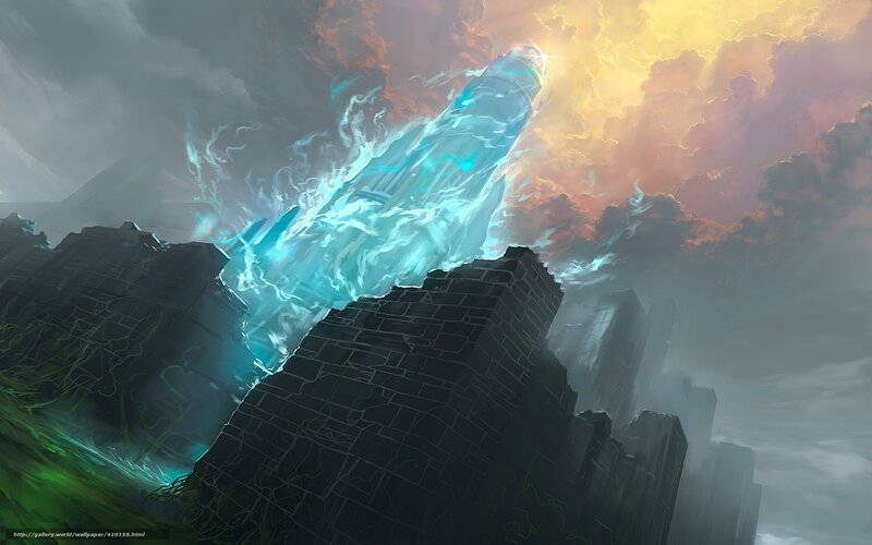 ancient tower rising from ruins