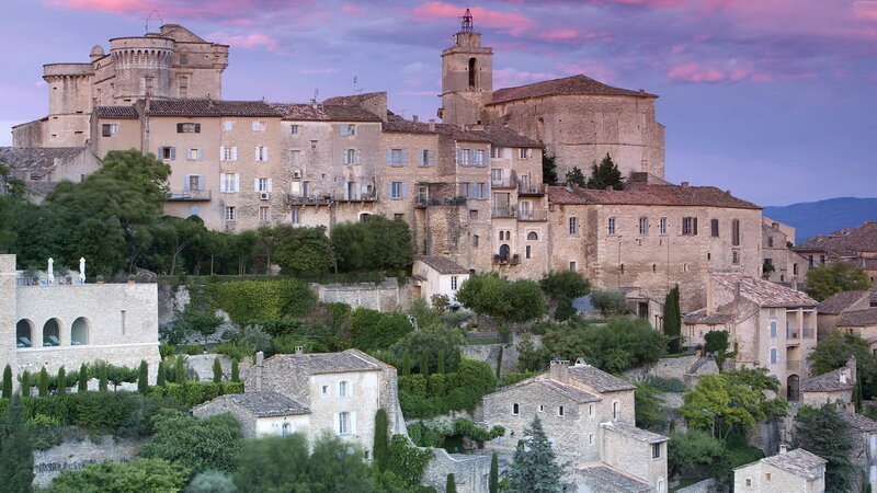 ancient town at dusk