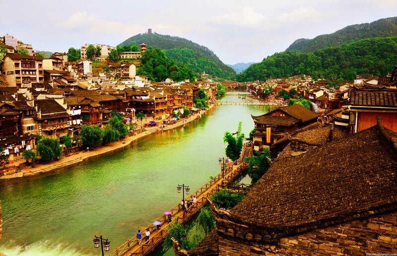 ancient town by the river