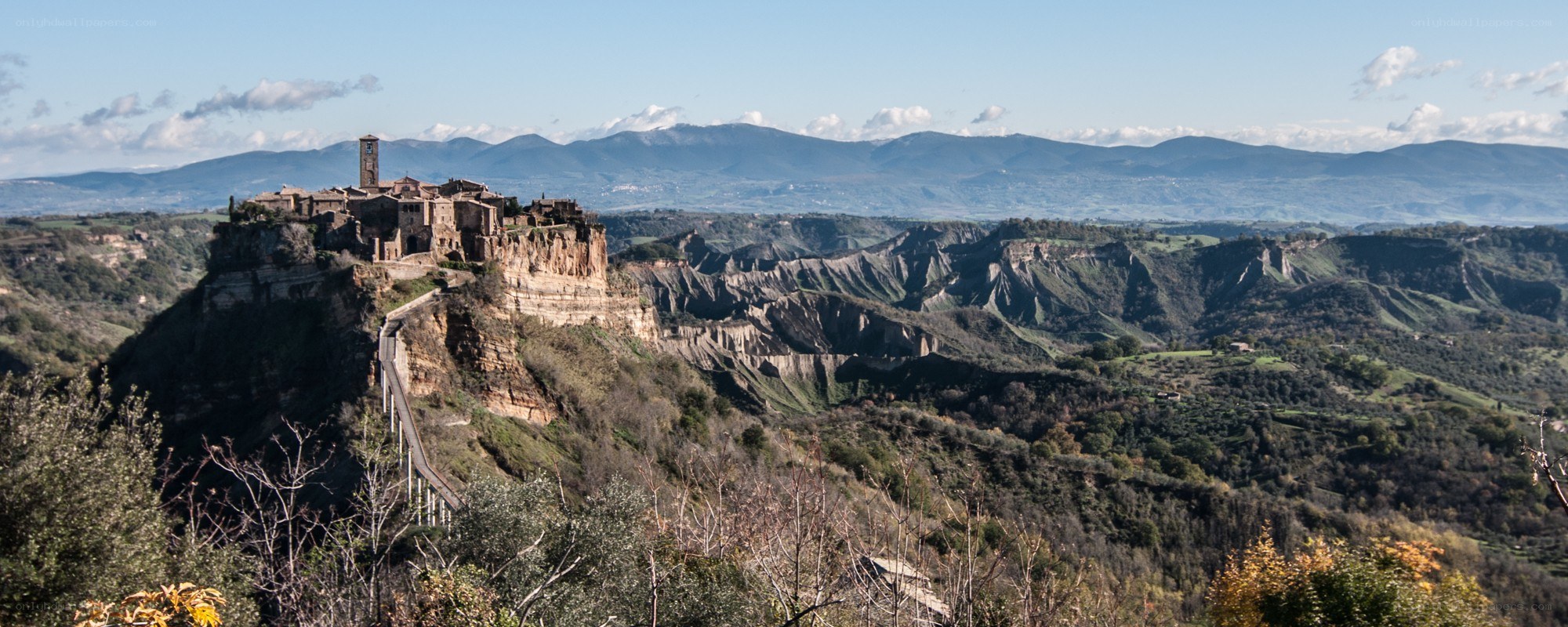 ancient town on a cliff