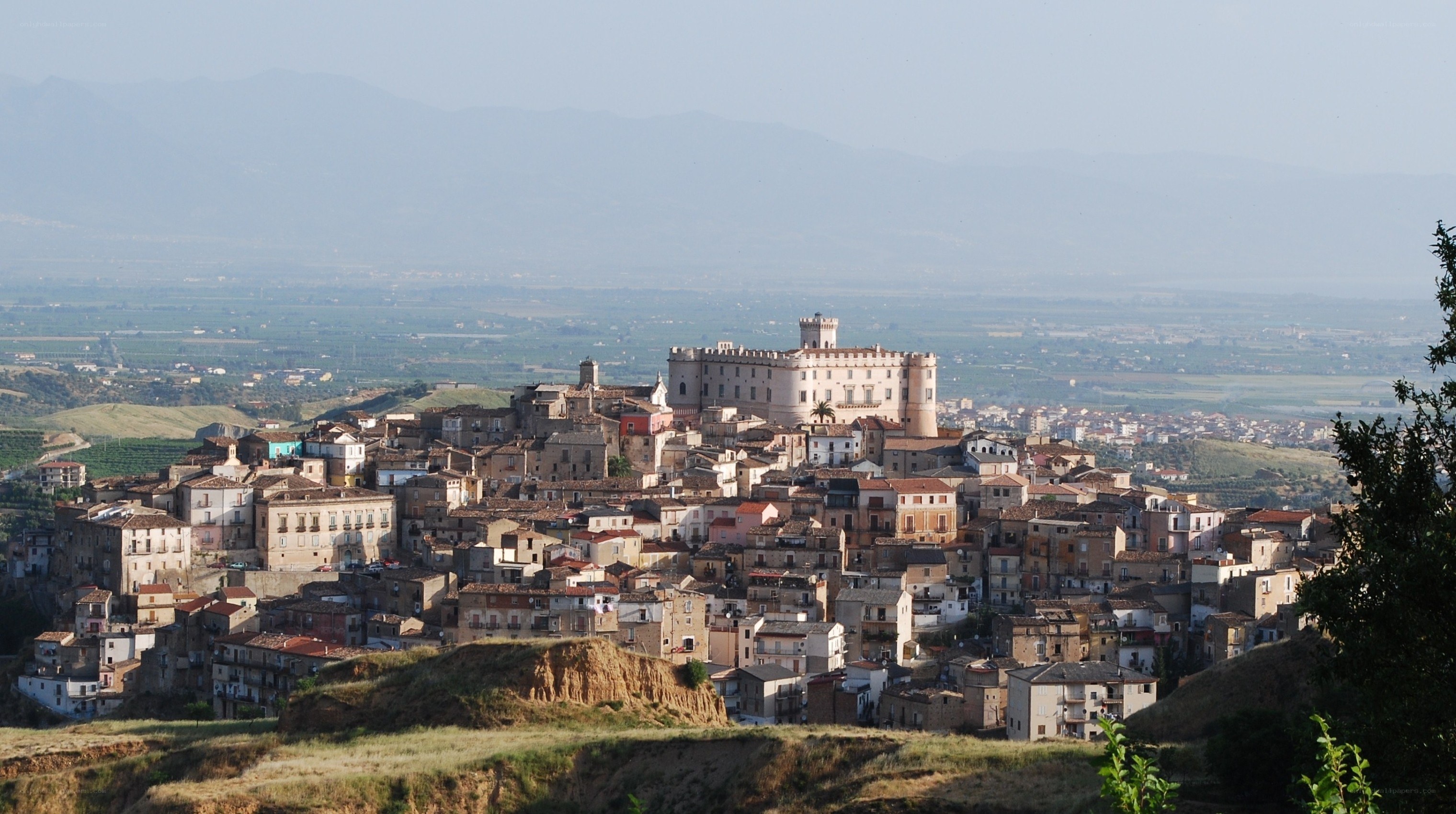 ancient town on a hill