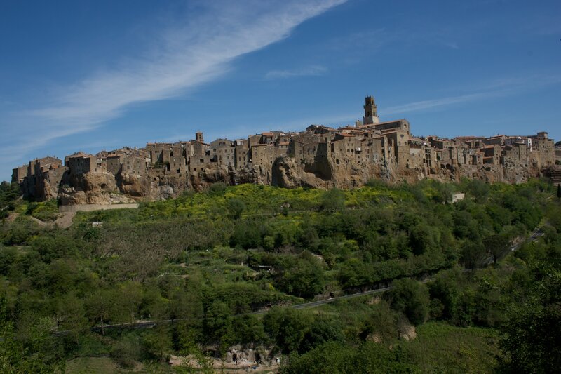ancient town on a rocky hill