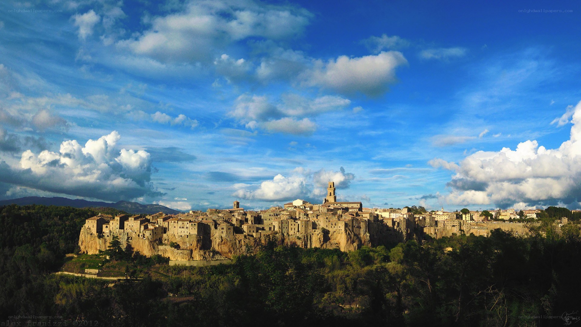 ancient town on a rocky hill