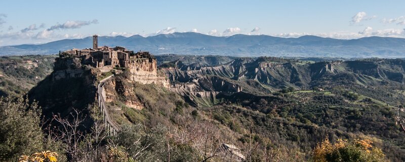 Ancient Town on Cliff — Brown