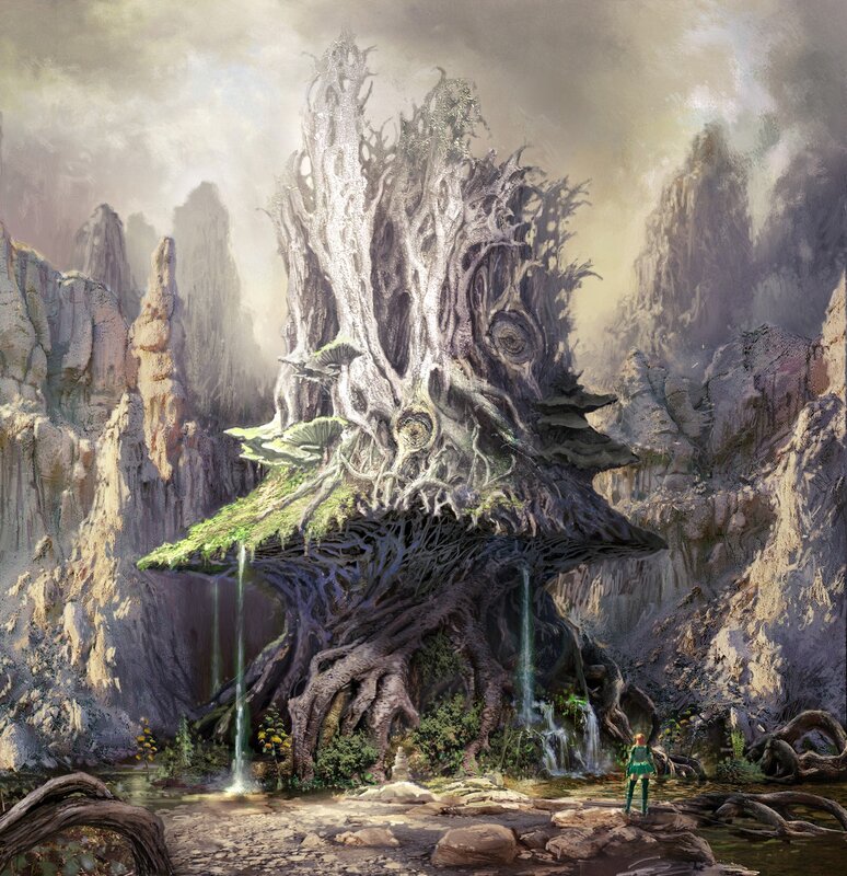 ancient tree in a canyon