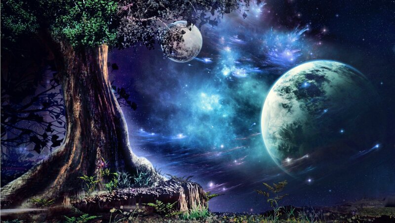 Ancient Tree in Alien Landscape