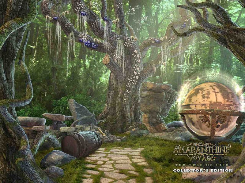 Ancient Tree in Forest — Green, Serene, Afternoon, Digital Art, Barrel