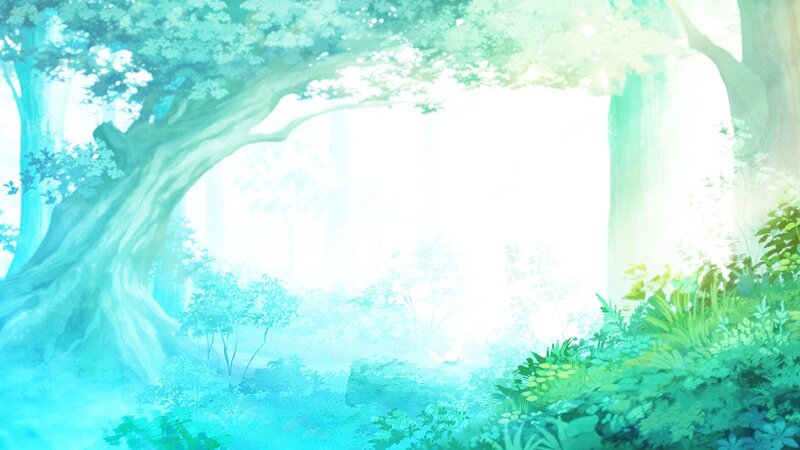 Ancient Tree in Forest — Green, Serene, Morning, Digital Art, Trees