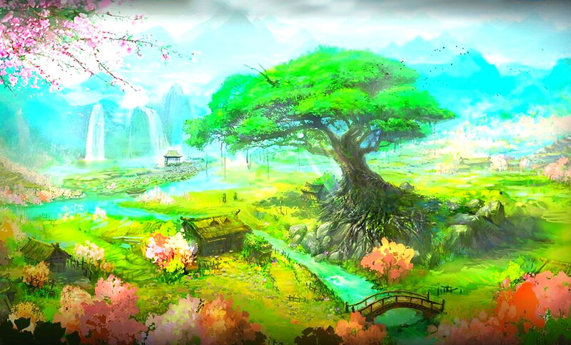 Ancient Tree in Valley