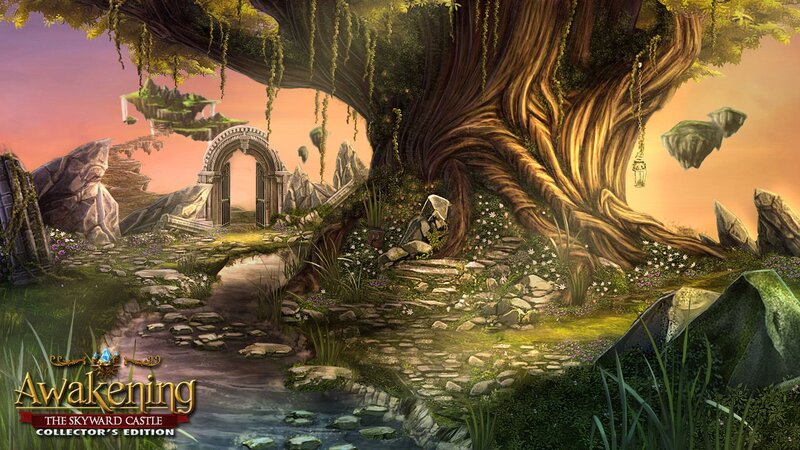 Ancient Tree with Stone Path