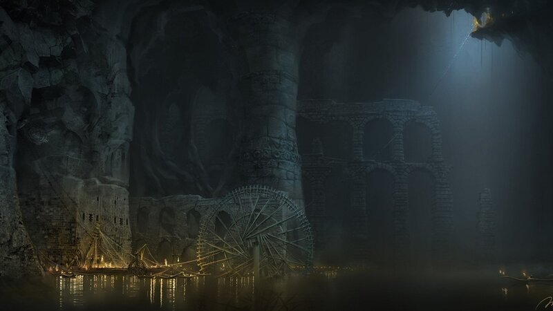 ancient underground watermill