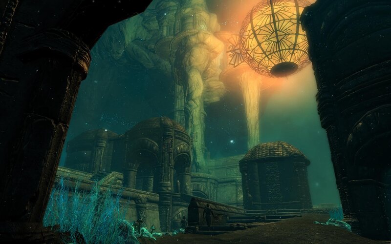 ancient underwater temple