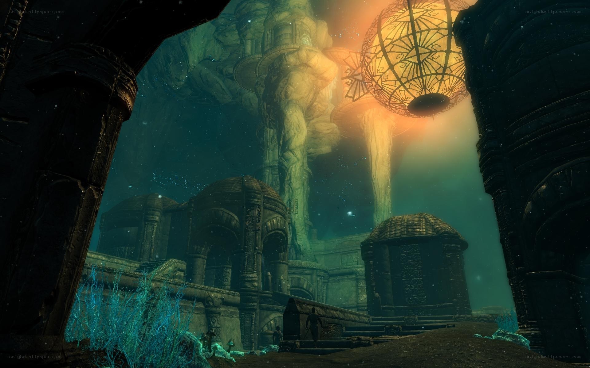 ancient underwater temple