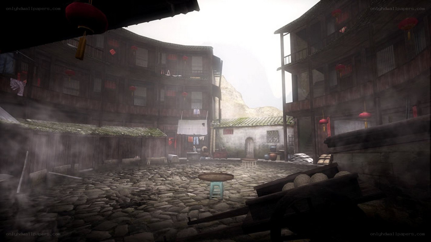 ancient village courtyard