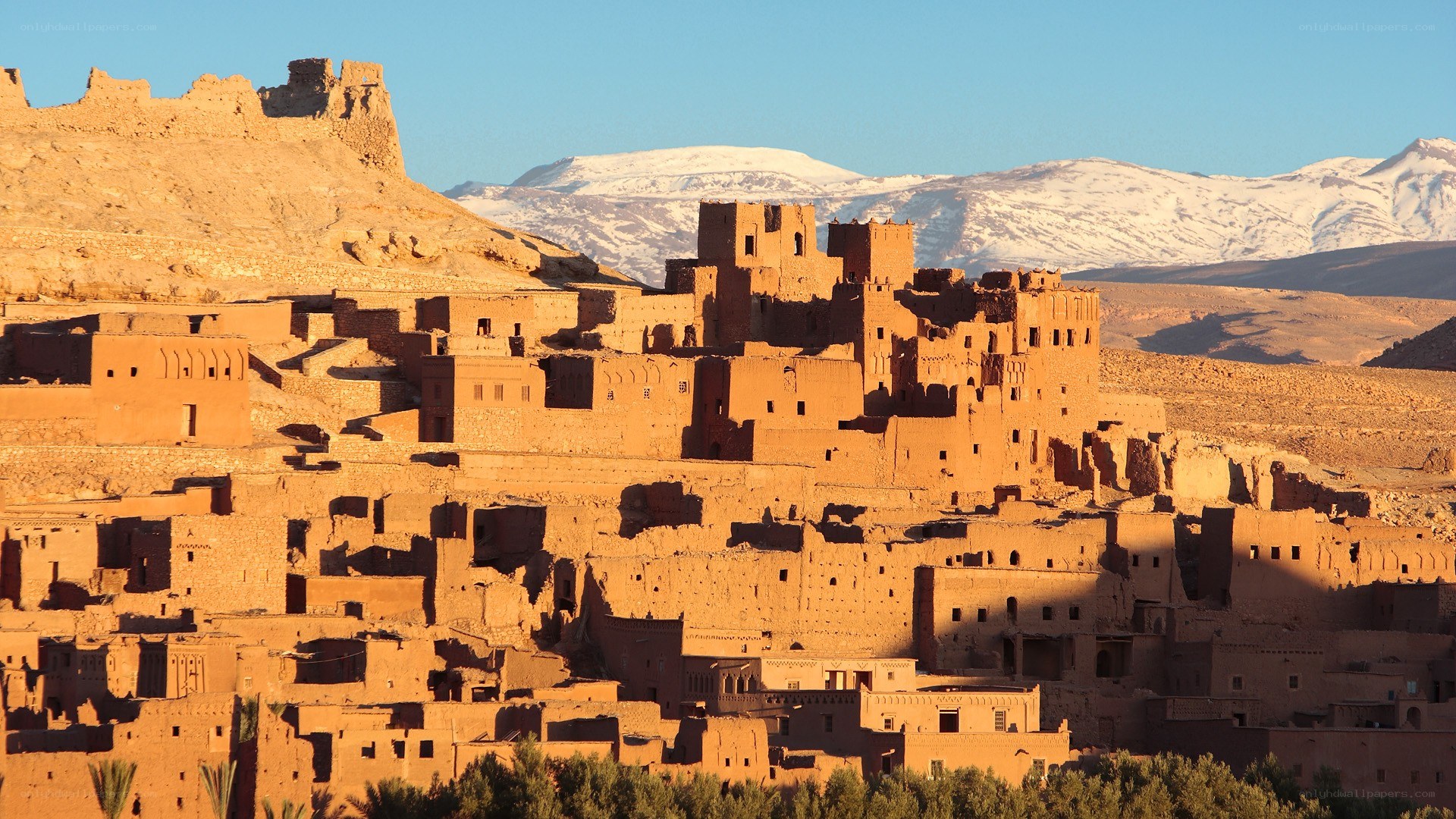 Ancient village in mountainous landscape