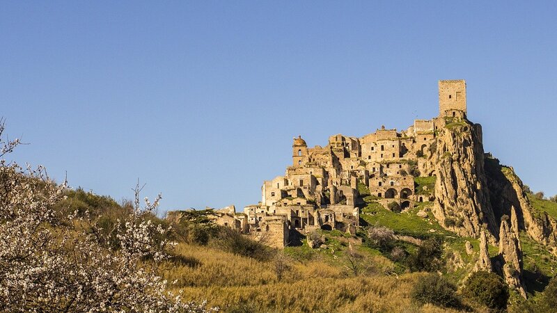 Ancient village on a rocky hill