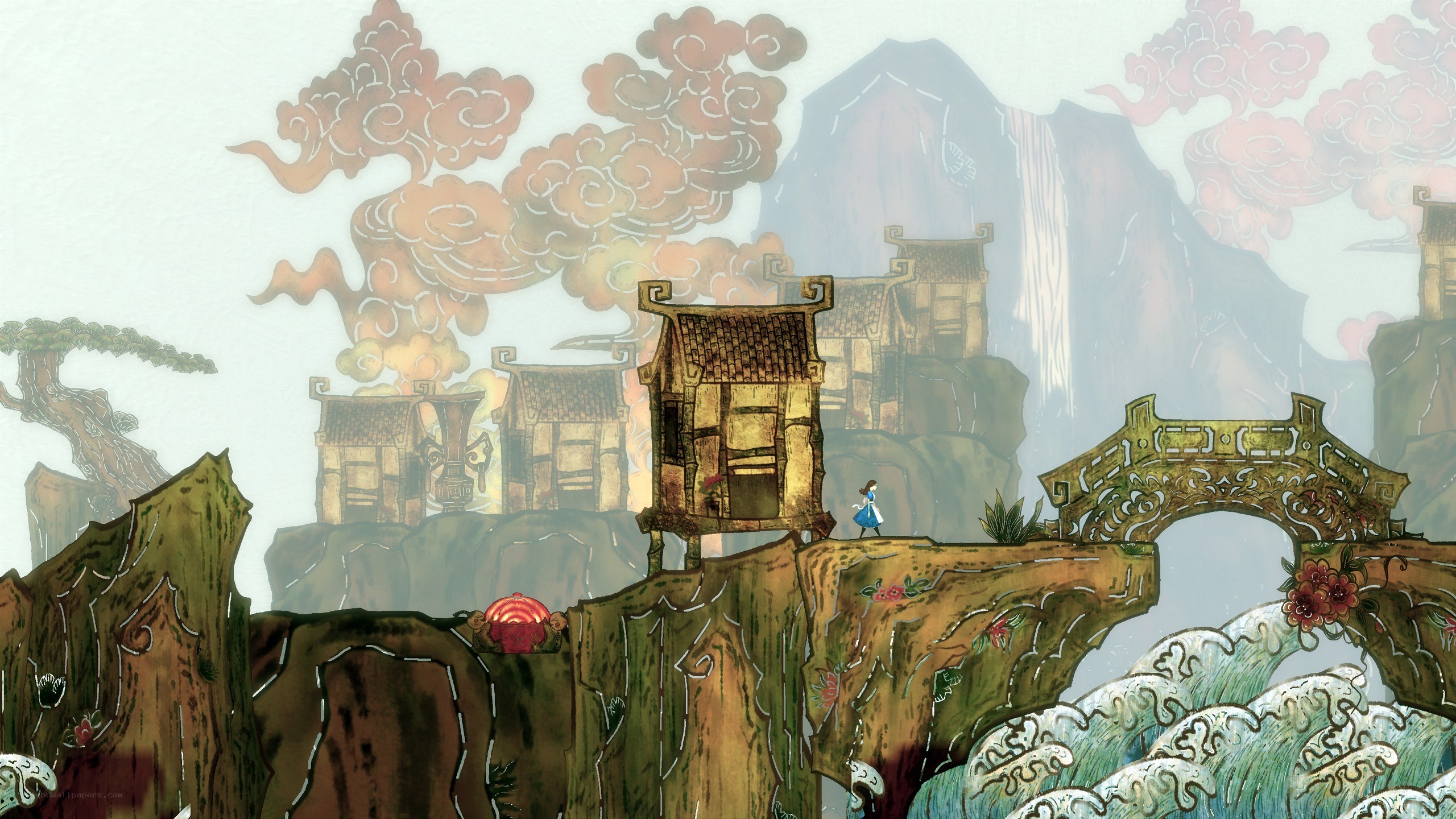 ancient village on cliffs