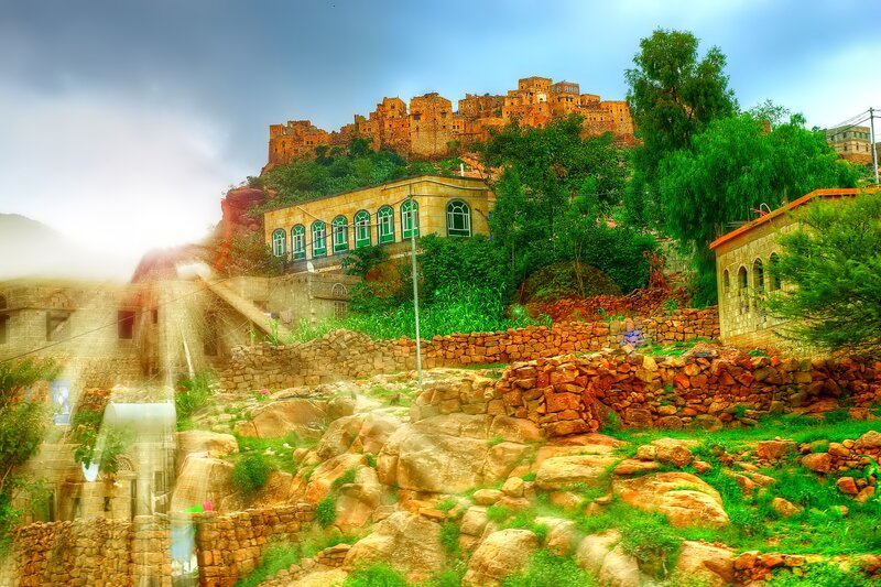 Ancient Village on Hill