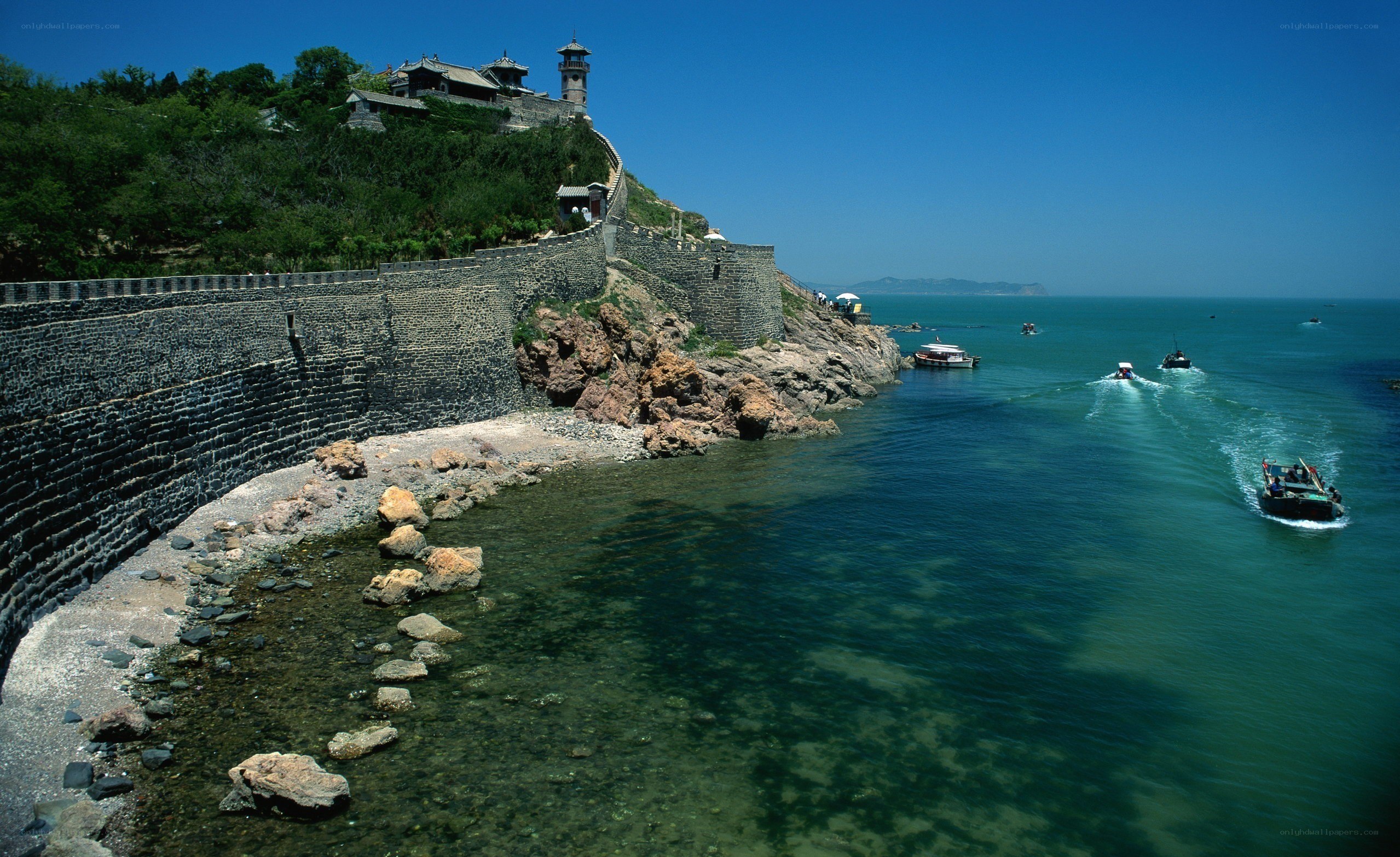 Ancient wall by the sea