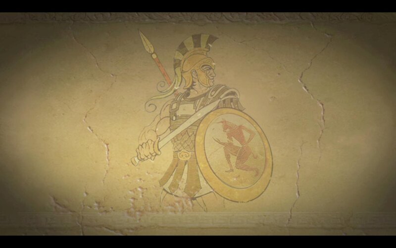 ancient warrior mural