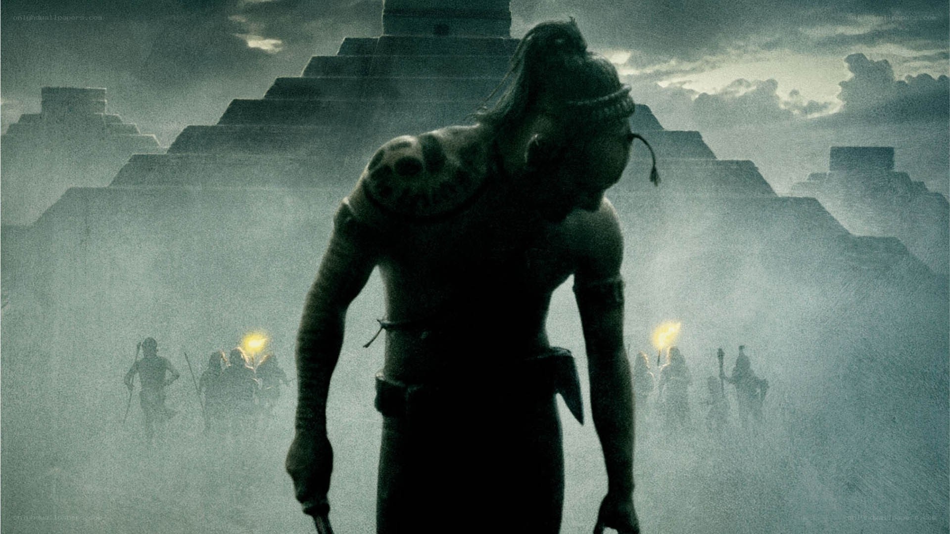 ancient warriors in mist