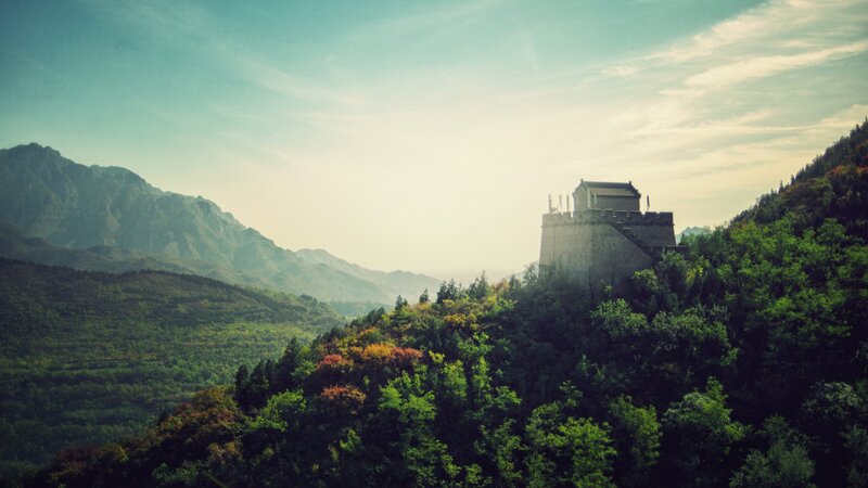 Ancient Watchtower on Mountain