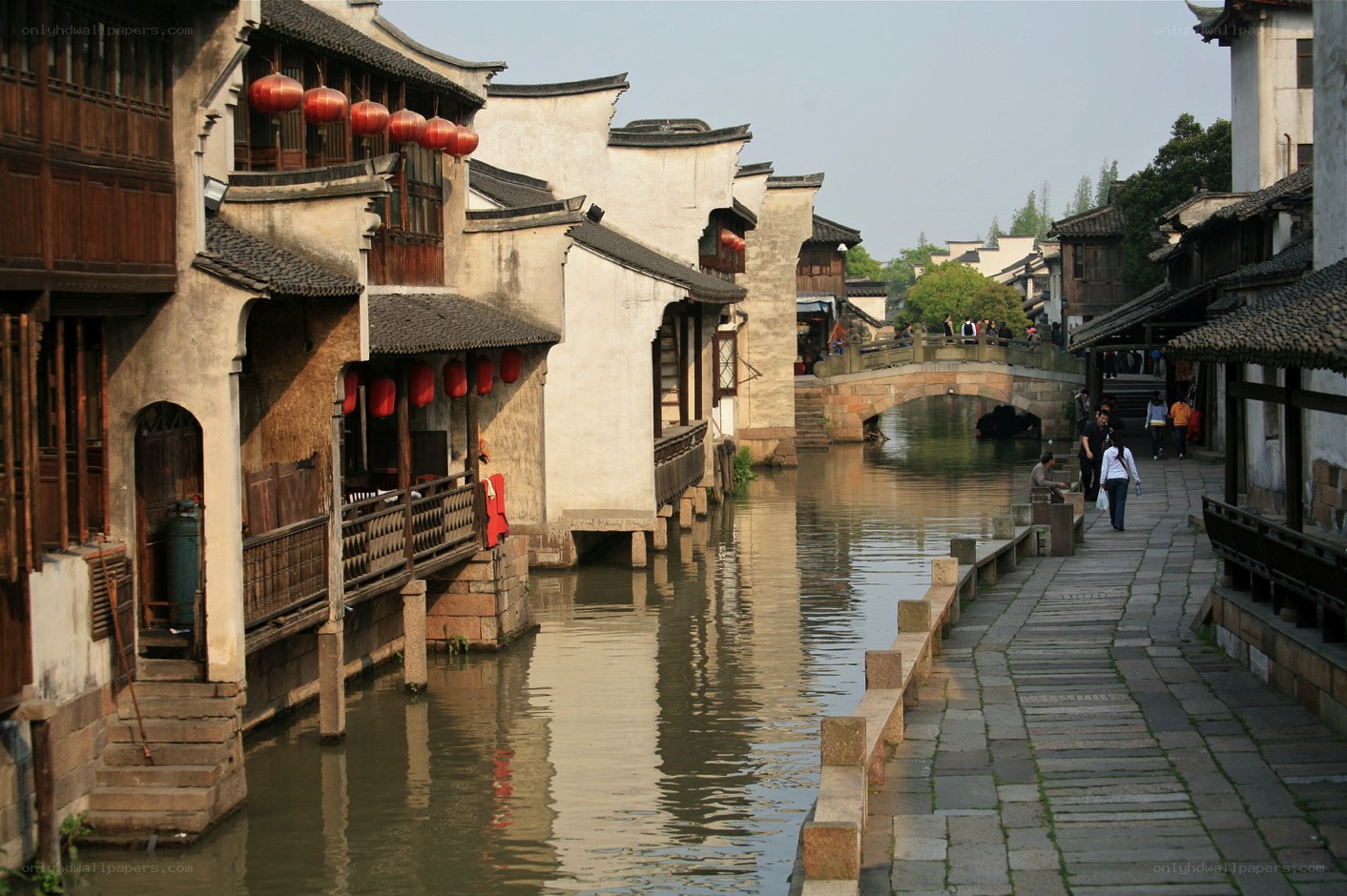ancient water town with canal
