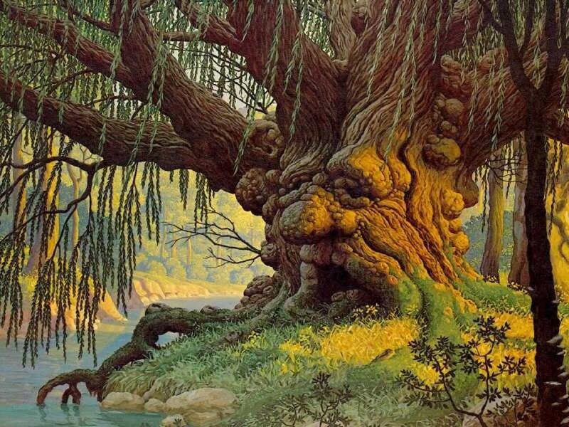 Ancient Willow Tree — Green