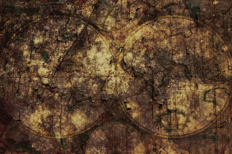 ancient world map collage