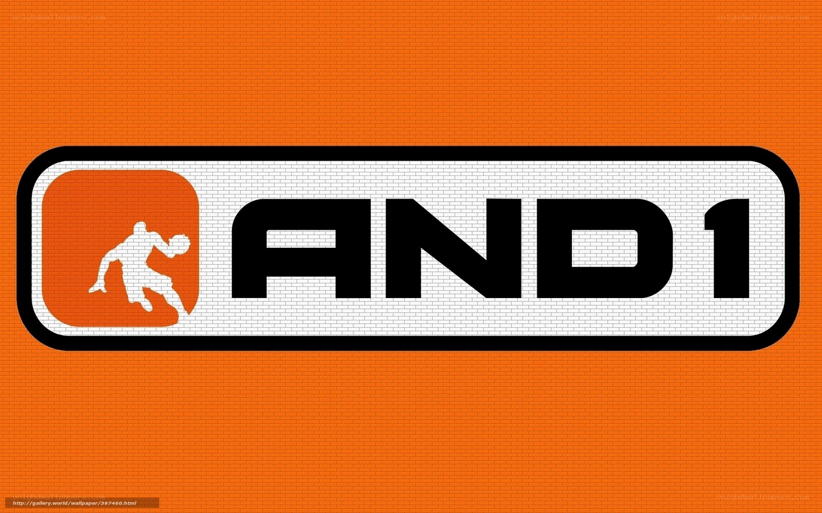 AND1 logo on brick wall