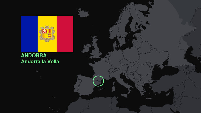 Andorra on a map
