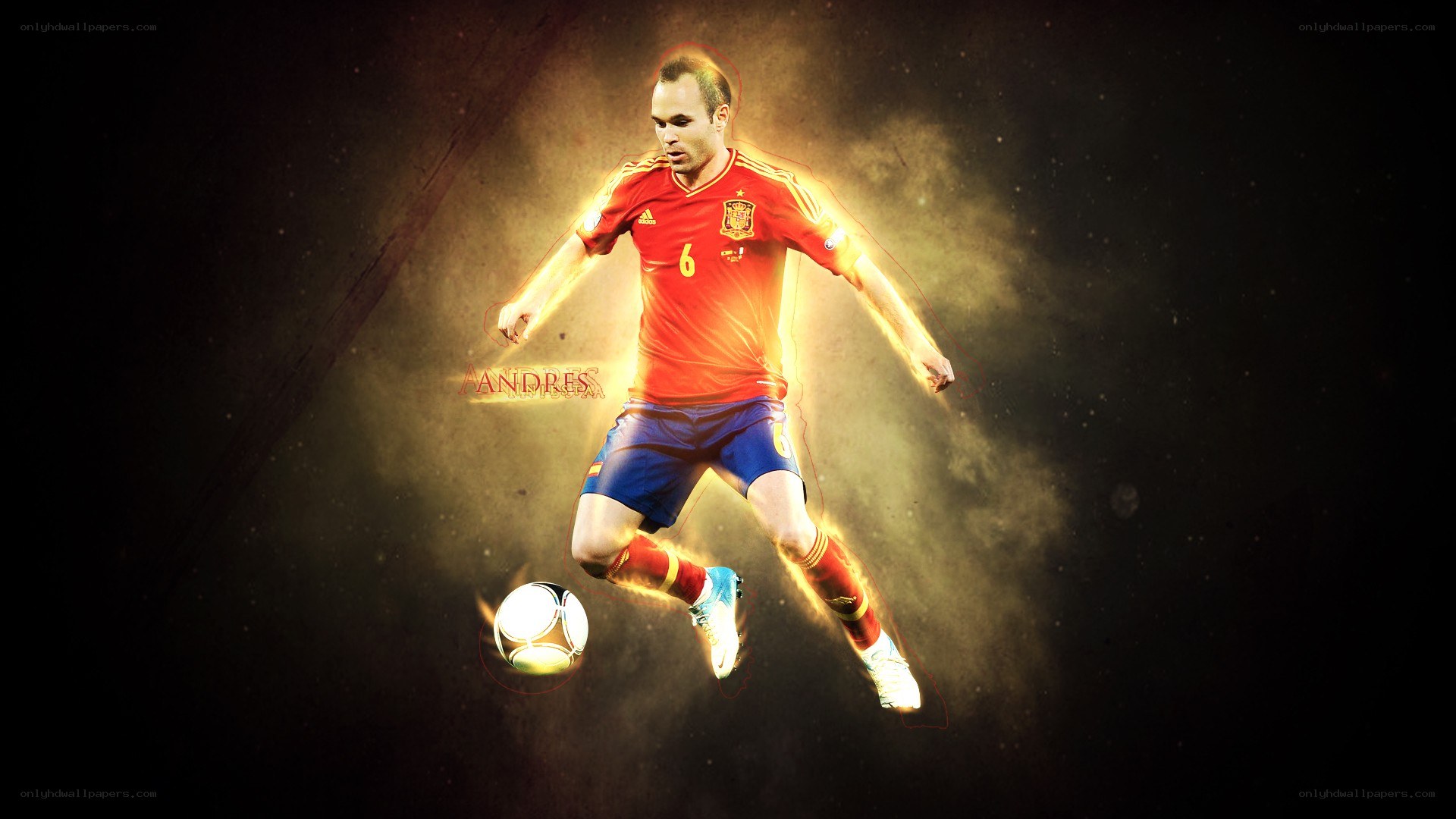 Andres Iniesta in action