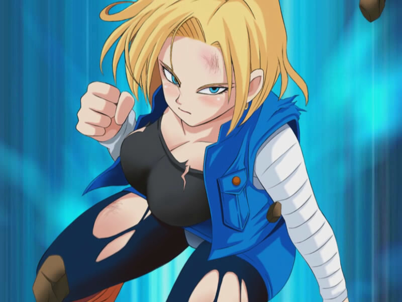 Android 18 in battle stance