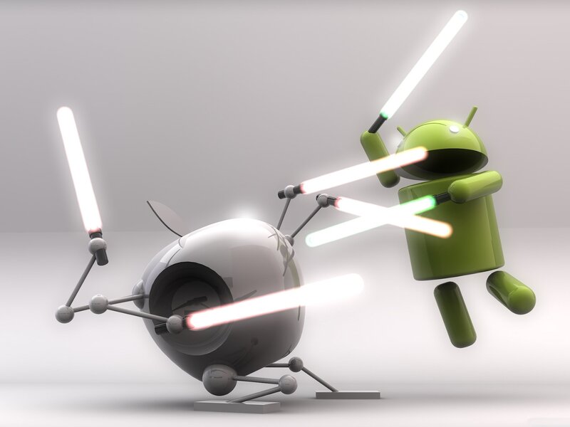 Android and Apple Robots — Green
