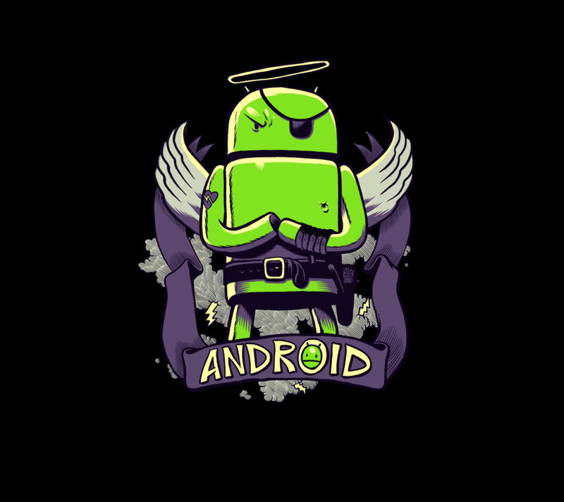 Android angel with wings