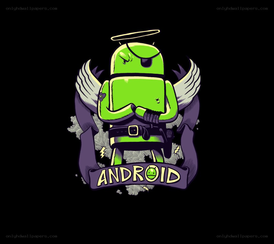 Android angel with wings
