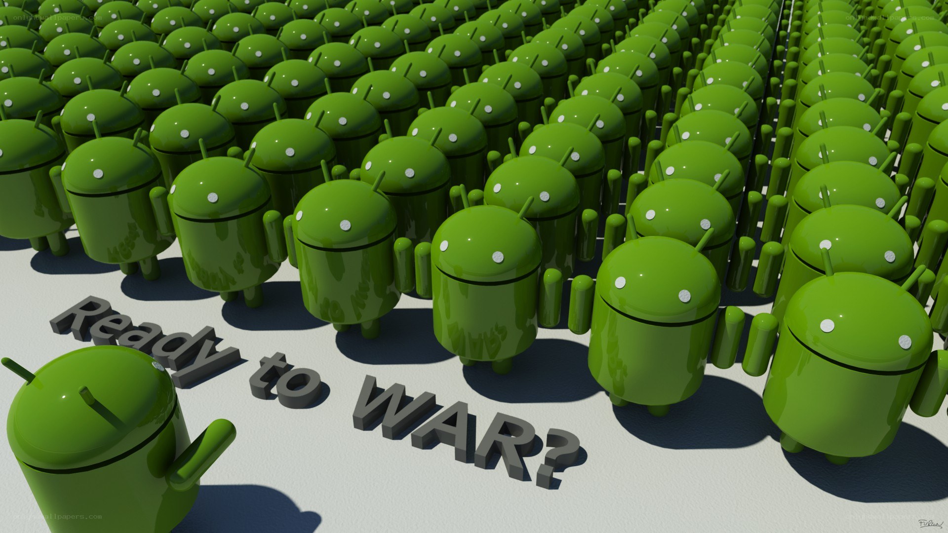 Android army ready for war