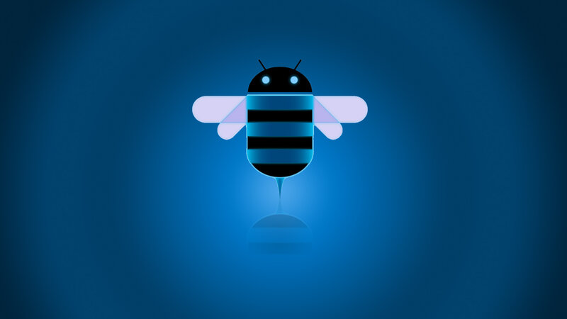 Android Bee Mascot — Blue