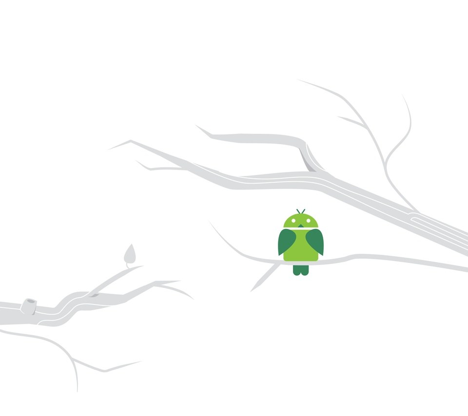 Android bird on a branch