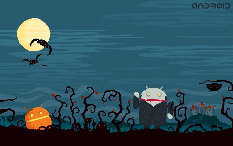 Android Character in Graveyard