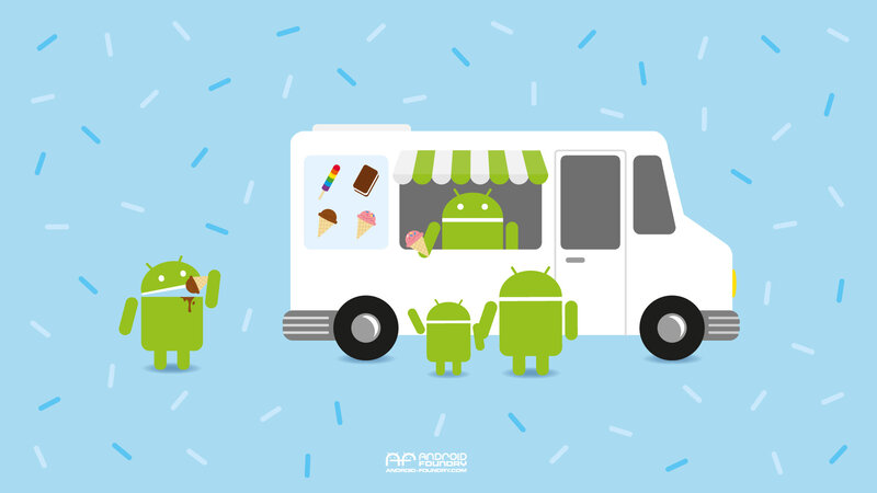 Android Characters at Ice Cream Truck