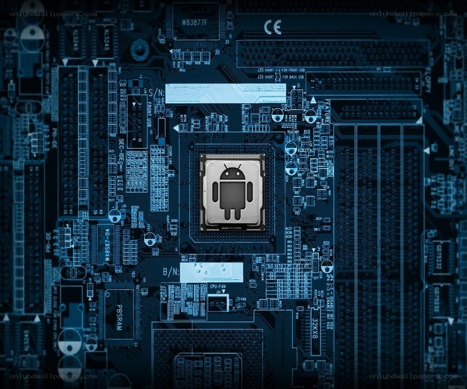 Android chip on circuit board
