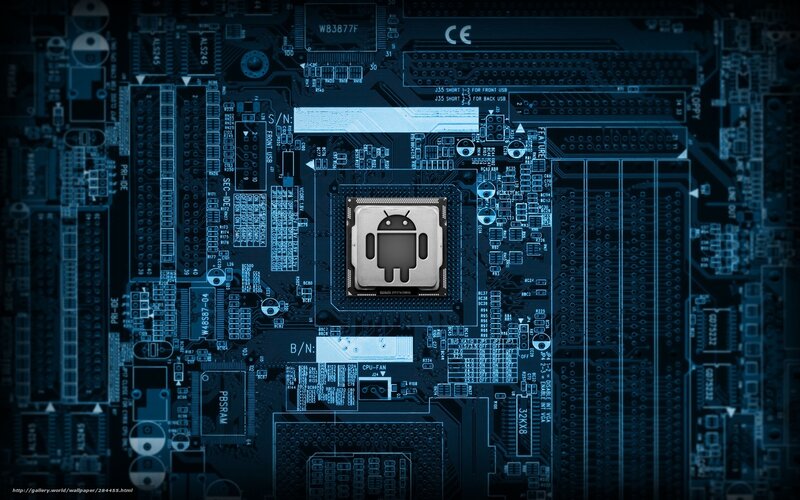 Android chip on circuit board