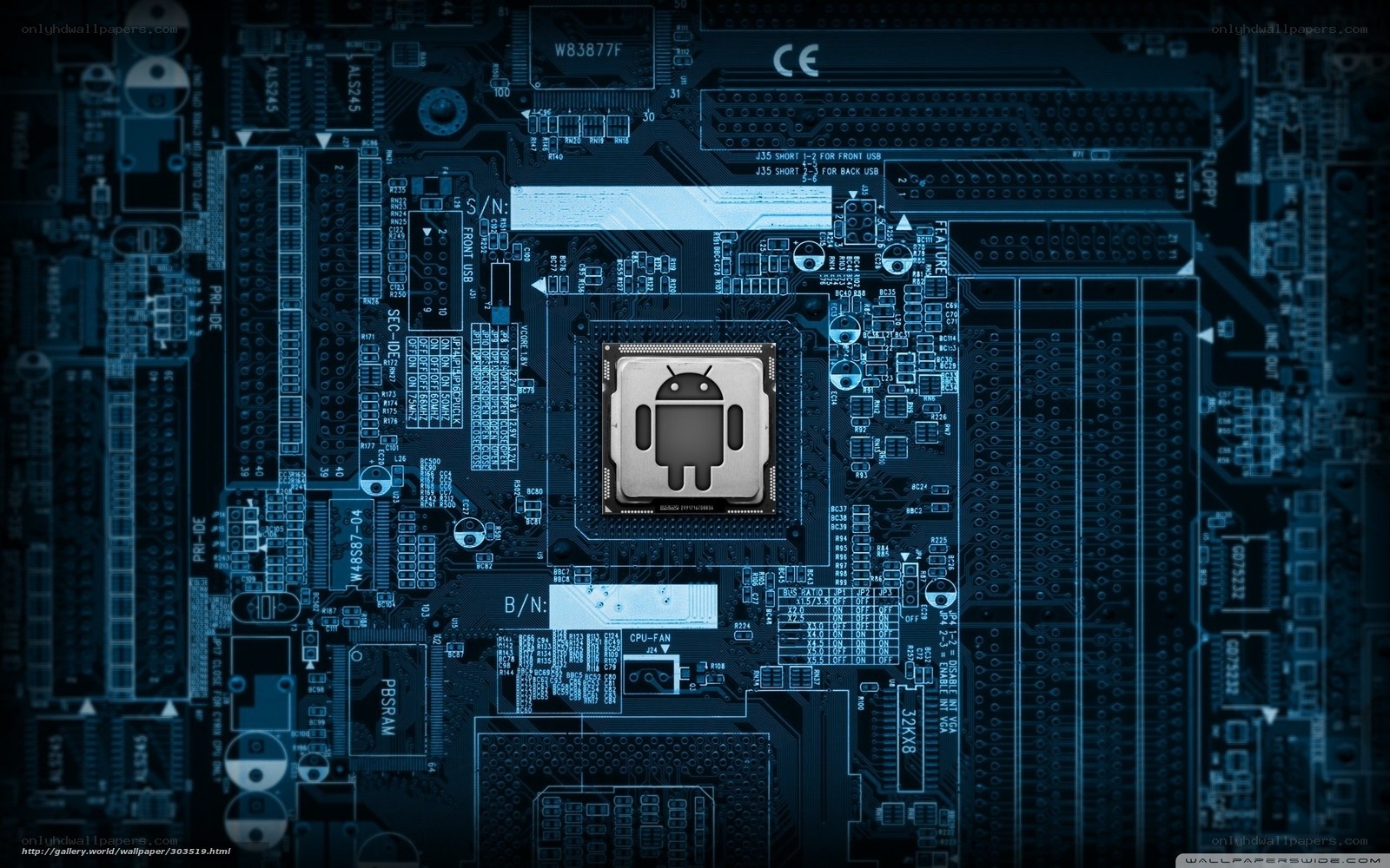 Android CPU on circuit board