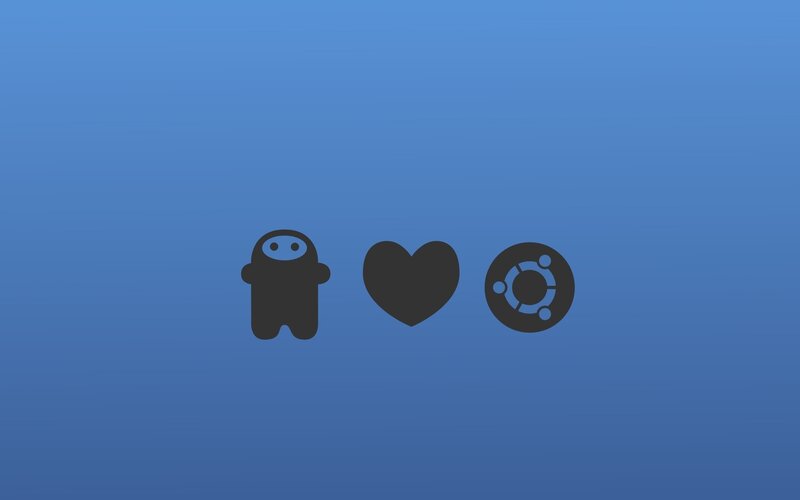 Android, heart, Ubuntu icons