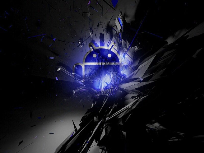 Android logo explosion