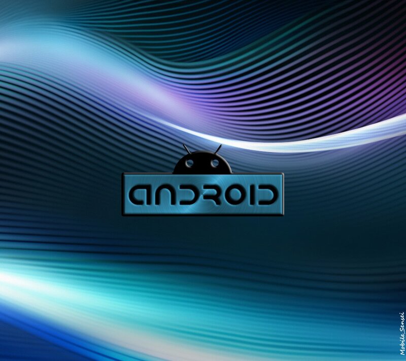 Android logo on abstract background