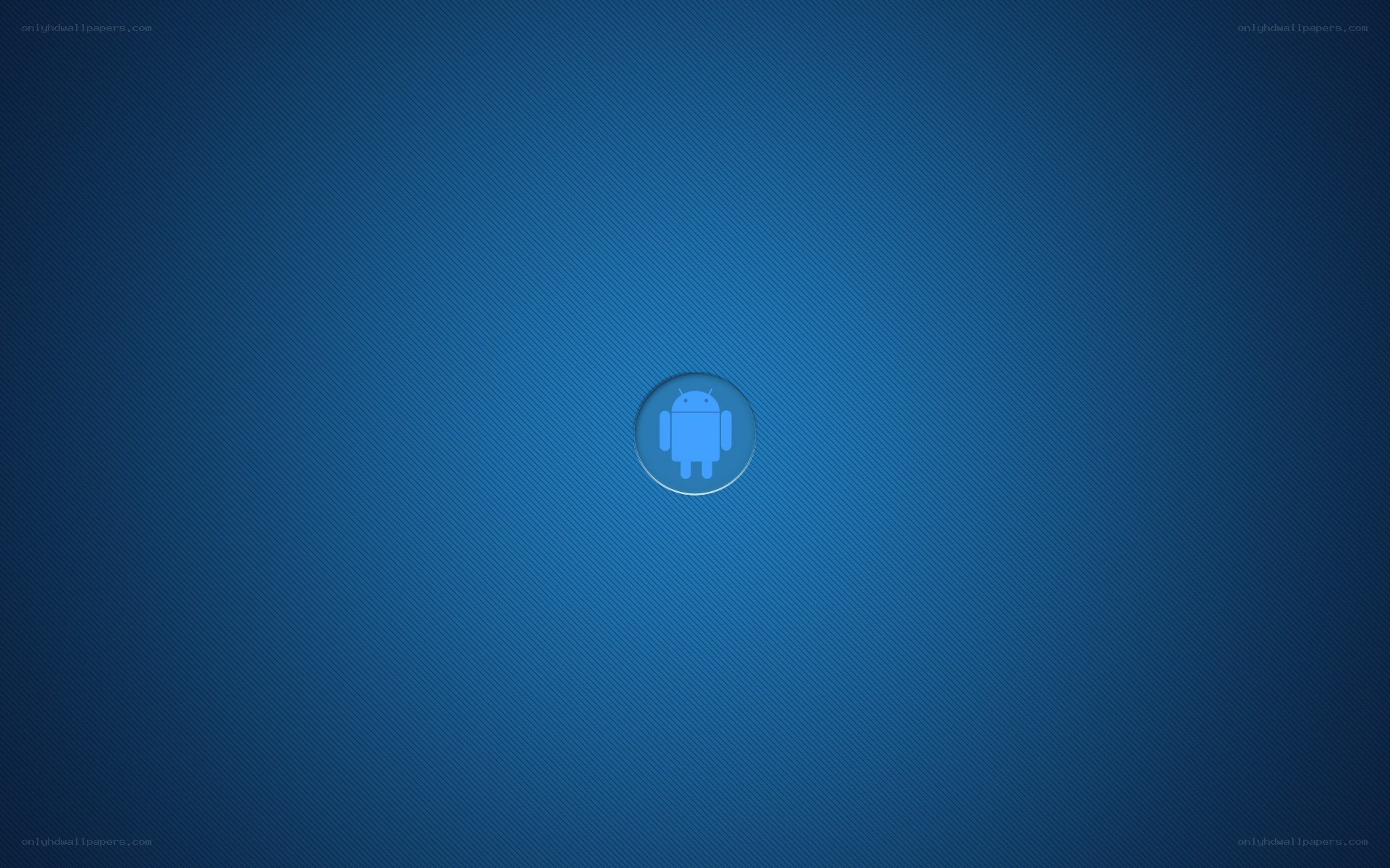 Android logo on blue background