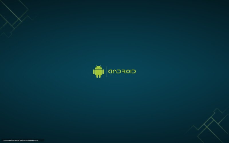 Android Logo on Blue — Minimalist