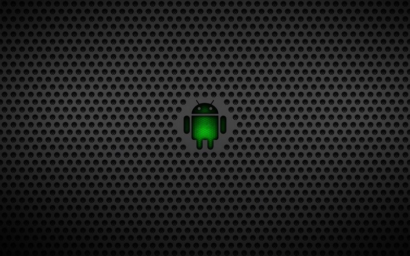 Android logo on dark mesh